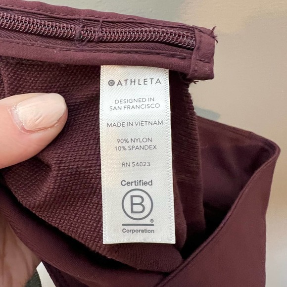 ATHLETA Wander Slim Ankle Pant 8 ( M Medium ) Antique Burgundy #486209 NEW - Picture 11 of 14
